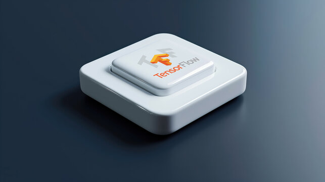 TensorFlow Button 3D Render
