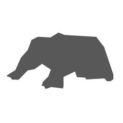 Rio Grande Do Norte State of Brazil vector map in gray color