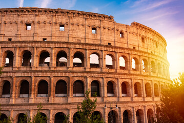 Obraz premium Colosseum in Rome, Italy. Famous landmark and travel destination