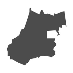Goias State of Brazil vector map in gray color