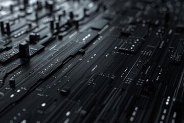 Fototapeta premium 3d background abstract, technology, black color