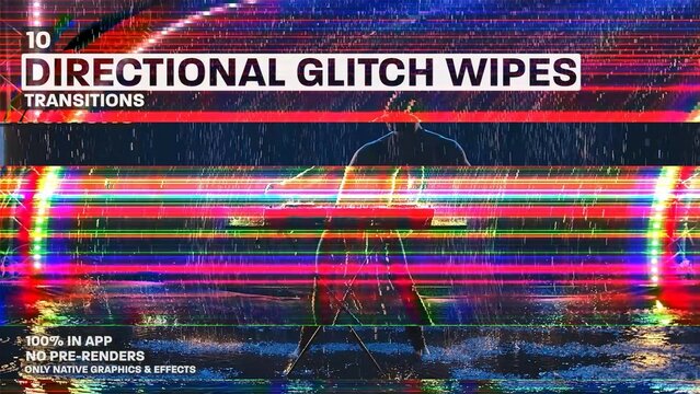 Directional Wipes Glitch, Seamless Dynamic Transitions
