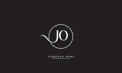 Obraz premium JO, OJ, J, O Abstract Letters Logo Monogram