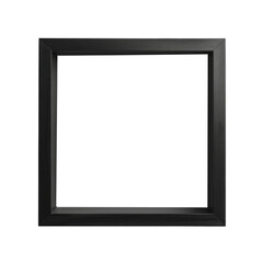 Minimalist black picture frame with empty center, perfect for art display, interior decor, and photography projects.