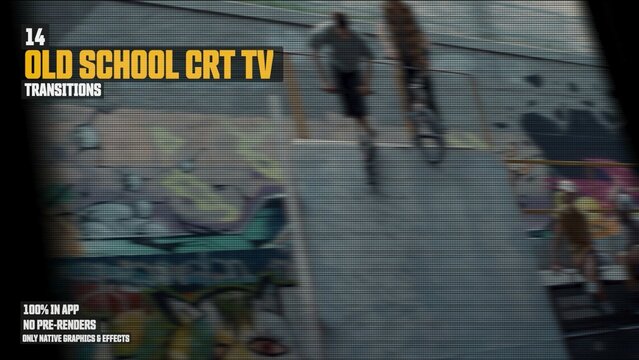 Old School CRT TV, Seamless Dynamic Transitions
