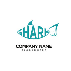 Fish logo design element vector with creative idea