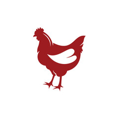 Chicken logo design element vector with creative idea