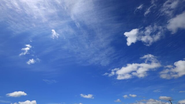 青空と雲の動き　タイムラプス　8月