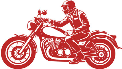 Stylish Motorbike Rider Illustrations: Perfect for Adventure Designs