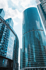 Obraz premium Skyscrapers against a clear sky