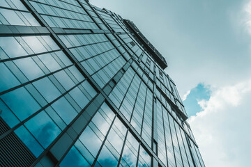 Fototapeta premium Skyscrapers against a clear sky