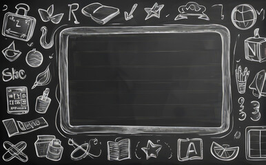 school chalkboard with copy space