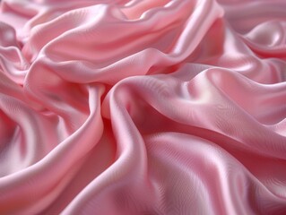 Obraz premium Pink Shiny Satin Fabric, Soft Texture, Silky Appearance