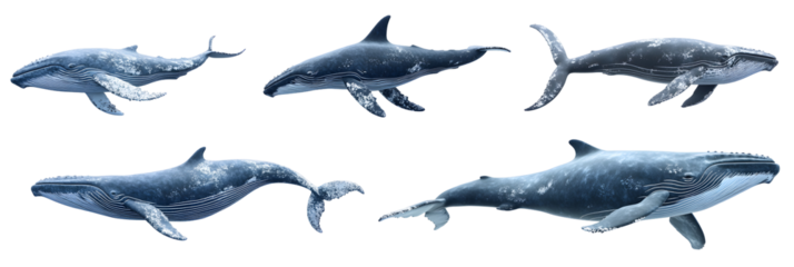 Blue whale isolate on Transparency Background