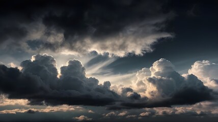 Obraz premium AI-generated image of black clouds with a transparent background. The clouds are dark and foggy, starting from the bottom periphery and expanding to the left and right, gradually lightening