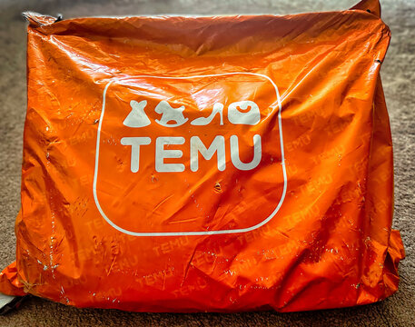 Orange Temu Package close up