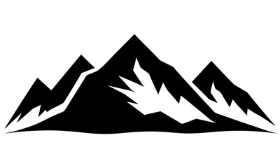 High-Quality Mountain Peaks Silhouette for Adventure and Travel Designs