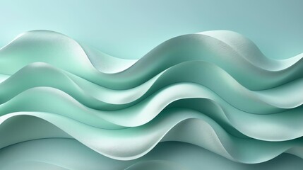 Fototapeta premium Abstract Wave Texture in Green and White