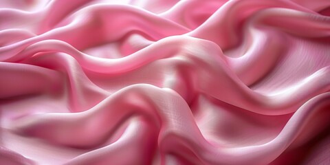 Obraz premium Pink Silk Textile, Soft Fabric, Smooth Surface
