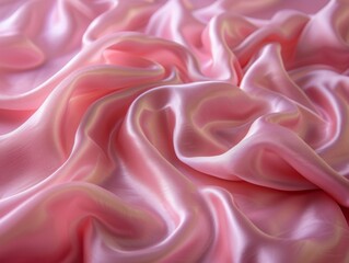 Obraz premium Soft Pink Silk Fabric with Swirl Pattern