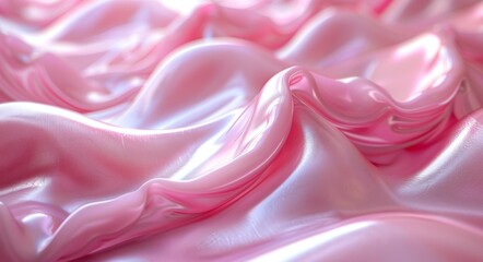 Obraz premium Abstract Artwork with Pink and White Flowing Design