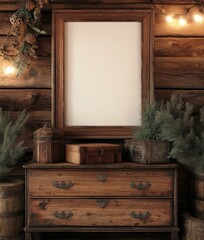 3D render of farmhouse living room frame