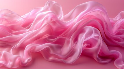 Fototapeta premium Pink Silk, Soft Texture, Wavy Pattern