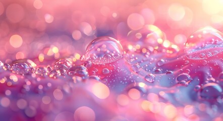 Magical Pink Bubbles in Water | Fantasy Underwater Scene