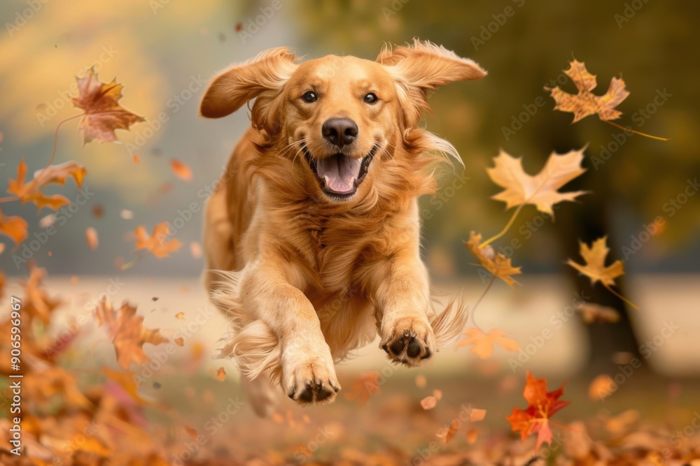 Poster joyful autumn run