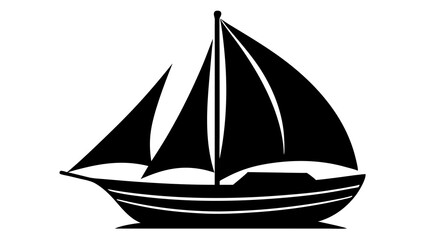 Stylish Sailboat Silhouette Illustrations: Perfect for Sea and Travel Decor