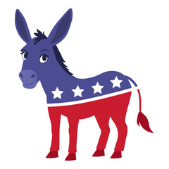 Democratic Donkey cute animal character