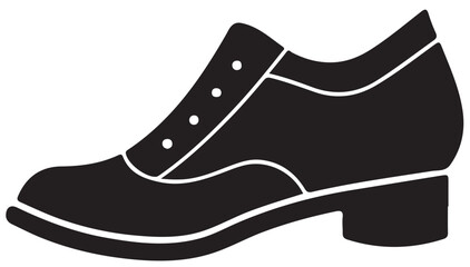 Men shoe icon, silhouette, logo, vector art design.
