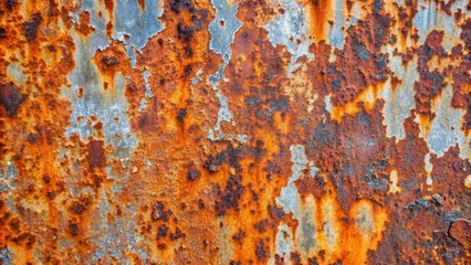 Fototapeta premium Closeup of Rusty Metal Surface with Flaking Paint
