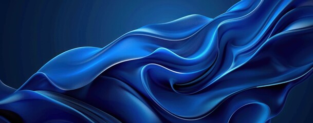 Obraz premium Abstract Blue Fabric Waves