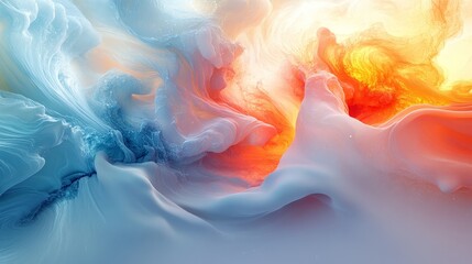 Serene Whispers of Pastel Dreams - Abstract Surreal Artwork on White Canvas