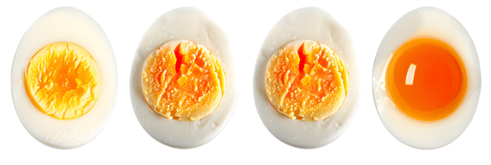 Boiled egg isolate on Transparency Background