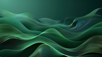 Obraz premium Abstract Green Wave Background