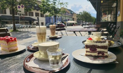 Perfect morning coffee and cake