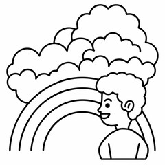 coming out day  Silhouette Vector Illustration
