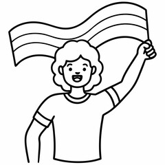coming out day  Silhouette Vector Illustration
