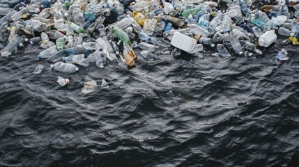 Fototapeta premium Emphasize the protests against plastic waste, spotlighting environmental activism, raising awareness, and the critical need to combat pollution for a sustainable future.