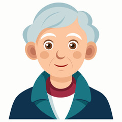 Obraz premium grand parents Silhouette Vector Illustration 