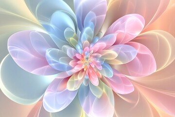 Fototapeta premium A delicate pastel flower with overlapping petals.