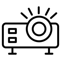 Projector vector icon illustration.