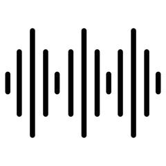 sound waves icon. frequency audio black icon.