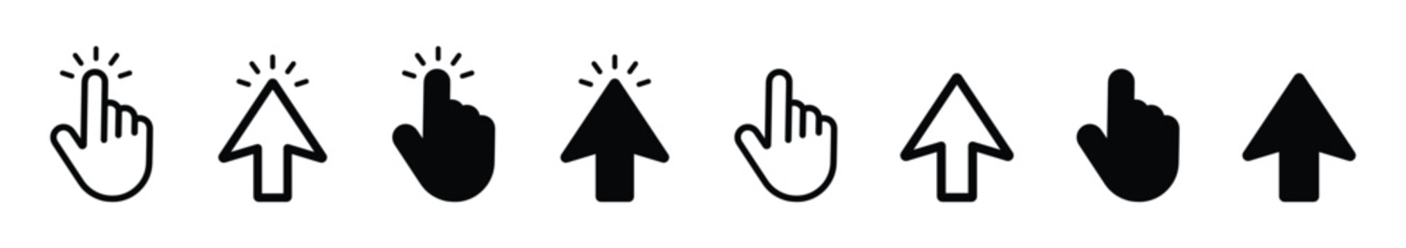 Computer mouse vector icons. loading vector signs