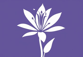 Simple Lily Flower Silhouette, Vector Graphic, Perfect for Minimalist Design.