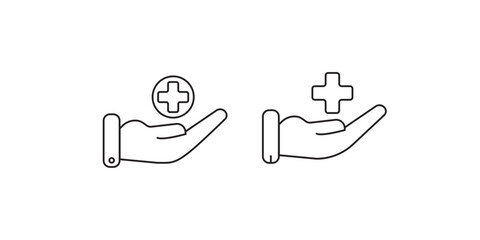Medical icons set. Healthcare and medicine. Medical Insurance.