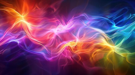 Fototapeta premium Vibrant electromagnetic light spectrum, colorful wave dynamics, radiant light waves, dynamic spectrum, uhd, copy space for text,