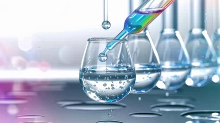 drop of water on the pipette